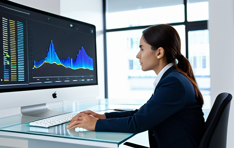 A focused professional individual in a modest business suit, fully clothed, seated attentively at a sleek, minimalist desk within a brightly lit, modern office environment. They are interacting with an advanced, translucent holographic interface displaying abstract, informative data visualizations, symbolizing the profound capabilities of AI for personal and professional development. The subject's pose is natural and engaged, conveying a sense of thoughtful collaboration between human and technology. Professional photography, high-resolution, sharp focus, vibrant color palette, perfect anatomy, correct proportions, well-formed hands, proper finger count, natural body proportions, safe for work, appropriate content, professional dress, high quality.